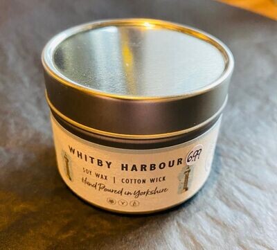 'Whitby Harbour' Tin Candle