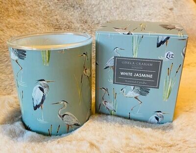 'Herons' Glass Candle
