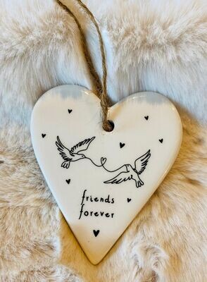 'Friends Forever' Ceramic Heart