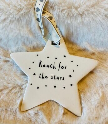 'Reach For The Stars' Ceramic Star
