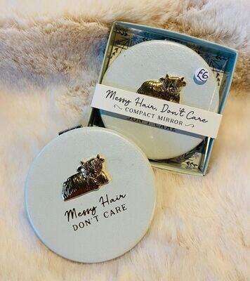 'Messy Hair' Compact Mirror