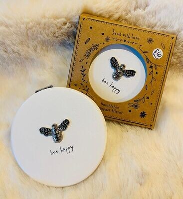 'Bee Happy' Compact Mirror
