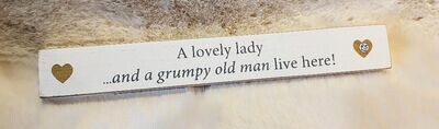 'Lovely Lady/Grumpy Old Man' Plinth