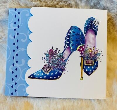 Blue 'Shoes' Purse Pad & Pen (C)