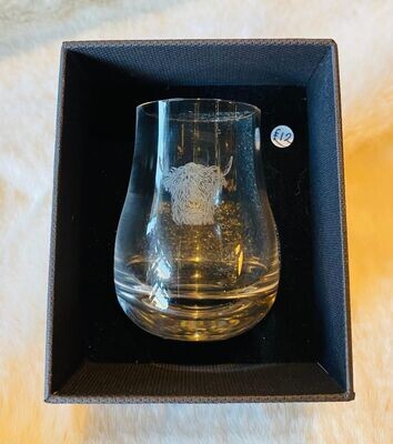 'Highland Cow' Perfect Measure Tasting Glass