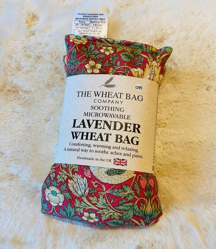 'Strawberry Thief/Red' Lavender Wheat Bag