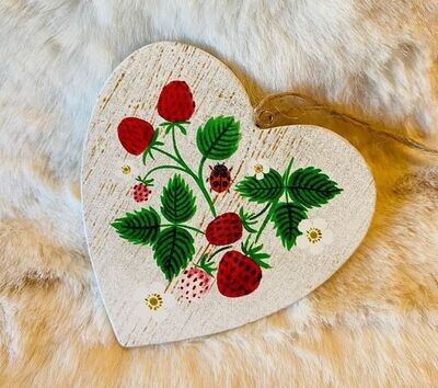 'Strawberry' Heart Hanger (B)