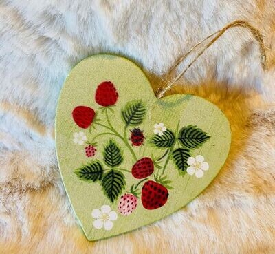 'Strawberry' Heart Hanger (A)