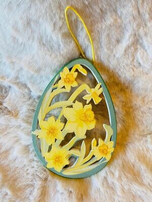 'Daffodils' Egg Decoration (A)