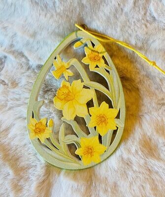 'Daffodils' Egg Decoration (B)