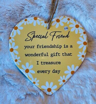 'Special Friend' Ceramic Heart Plaque