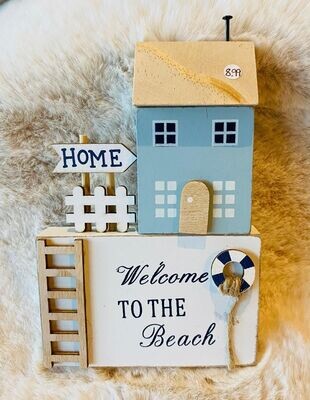 'Welcome To The Beach' Wooden Decoration