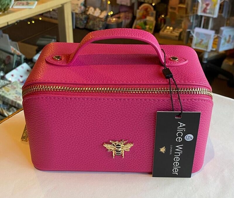 Small 'Train Case' - Cerise