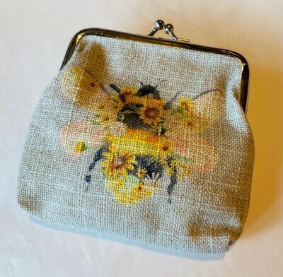 'Floral Bees' Clasp Purse