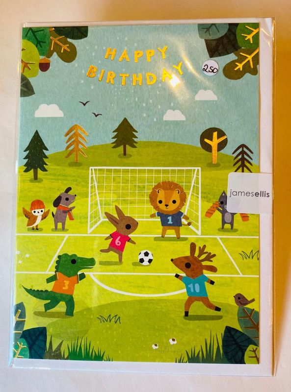 'Football Animals' Card