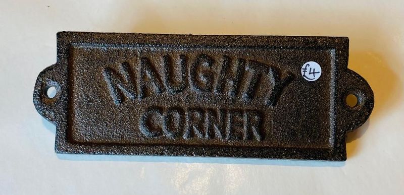 'Naughty Corner' Sign