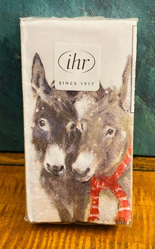 'Winter Donkeys' Pocket Tissues