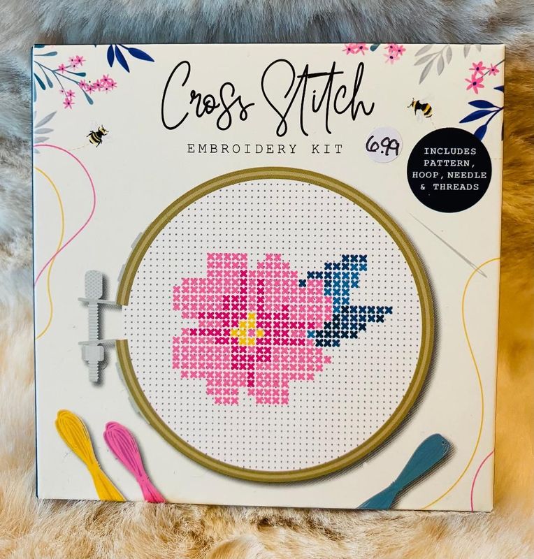 'Pink Flower' Cross Stitch