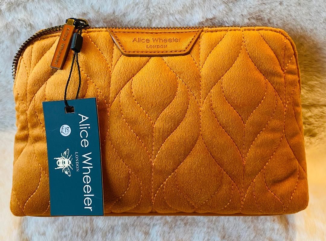 Orange 'Quilted Beauty Bag'