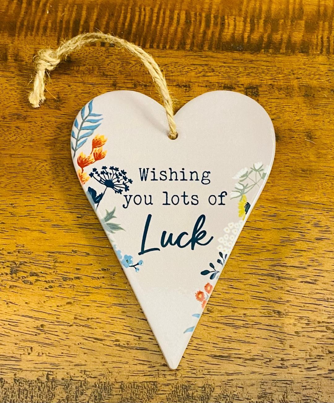 'Luck' Heart Decoration