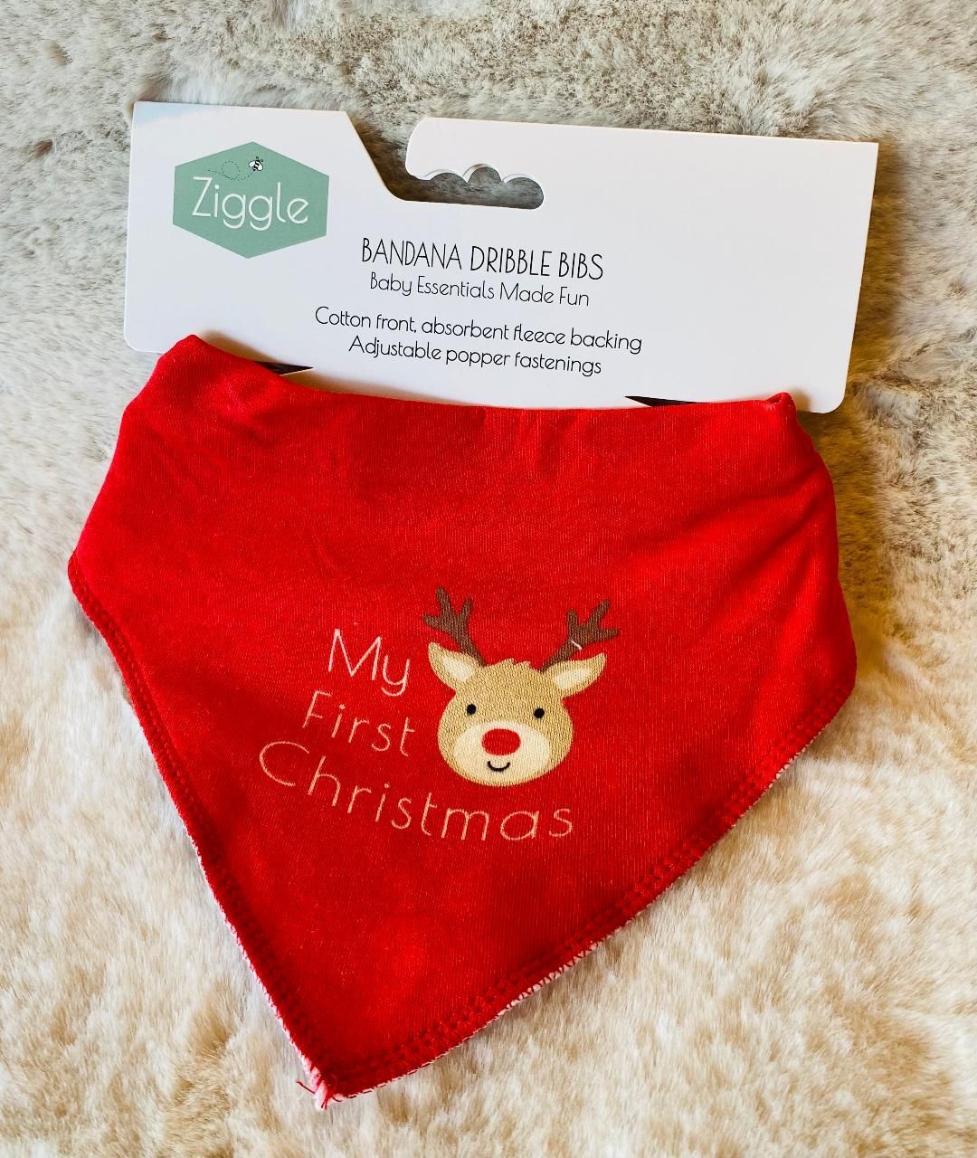 'My First Christmas' Bandana Bib (B)