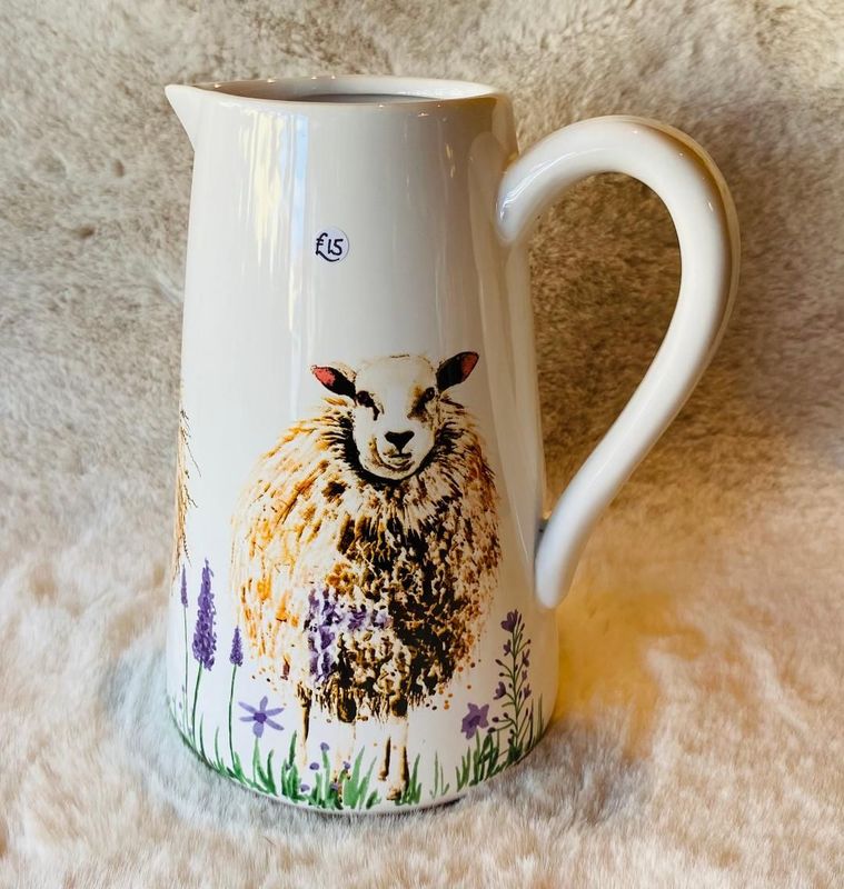 Large 'Sheep/Lavender' Jug