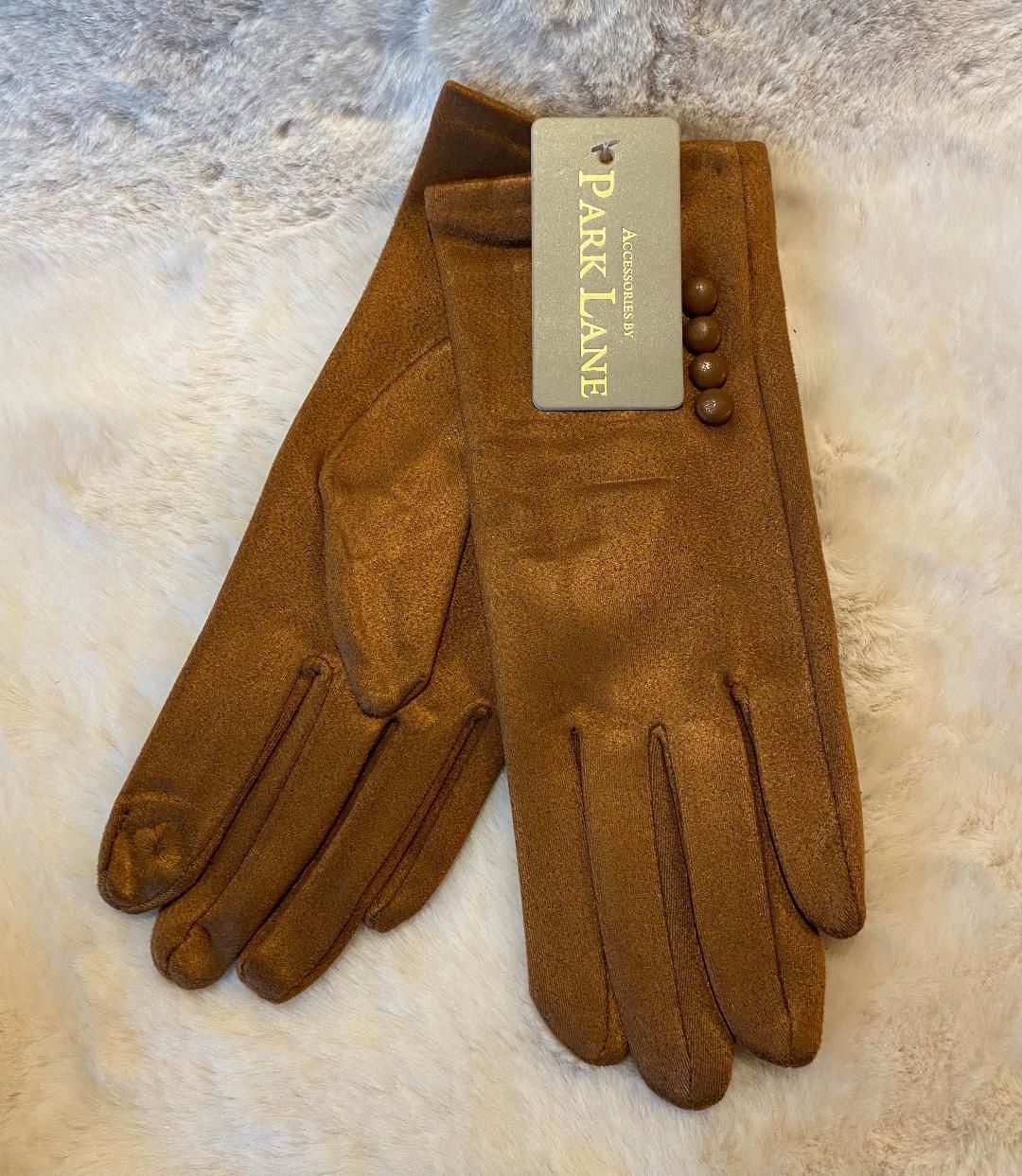Nutmeg 'Buttons' Gloves