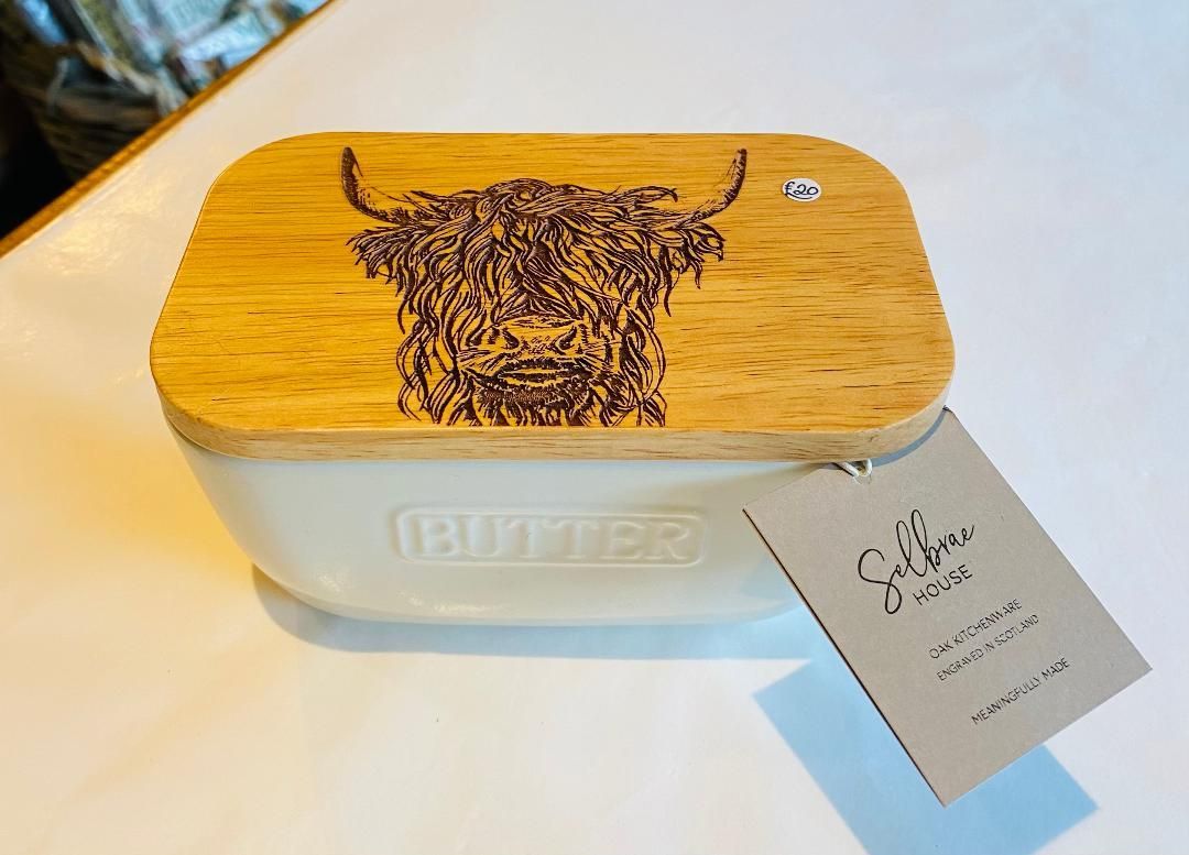 'Highland Cow' Butter Dish