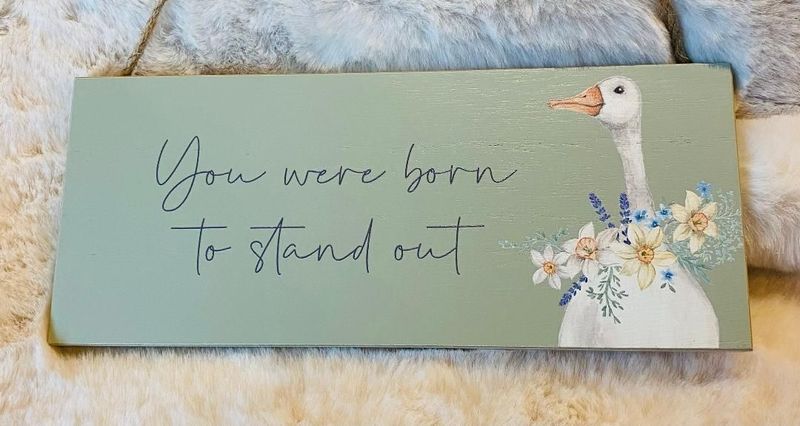 'Born To Stand Out' Plaque