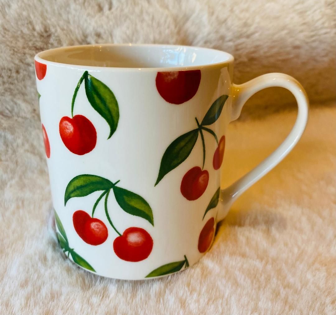 'Cherries' New Bone China Mug