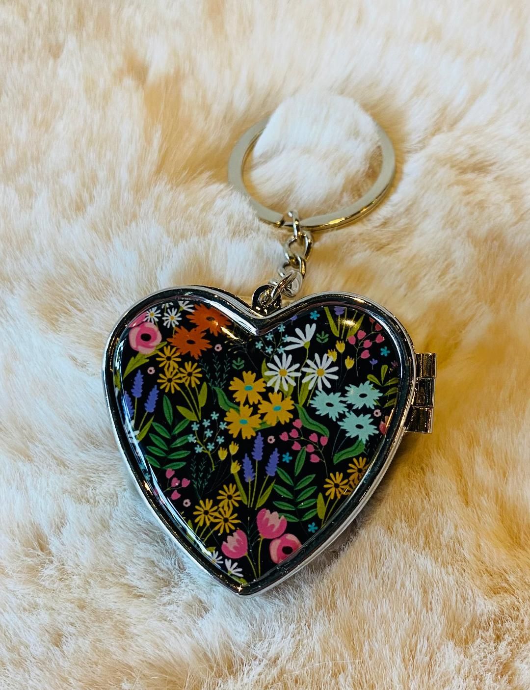 'Flower Market' Pill Box Keyring