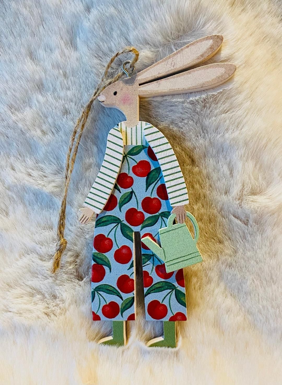 'Cherries/Boy Bunny' Hanger