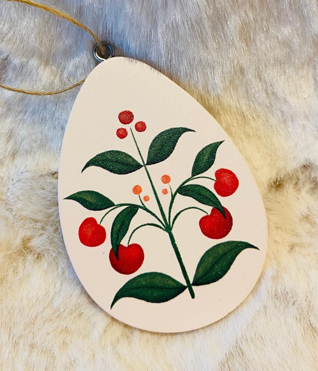 'Pink/Cherries' Egg Hanger