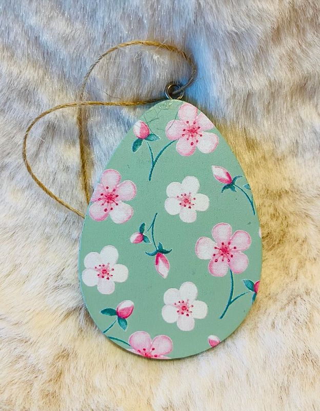 'Cherry Blossom' Egg Hanger (Green)