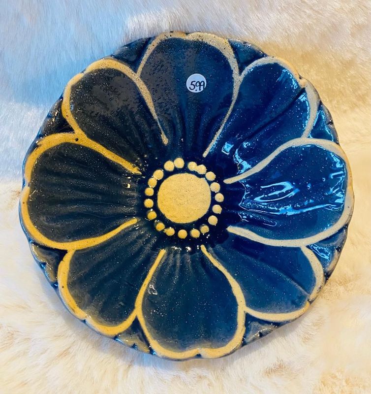 Small 'Navy Daisy' Dish