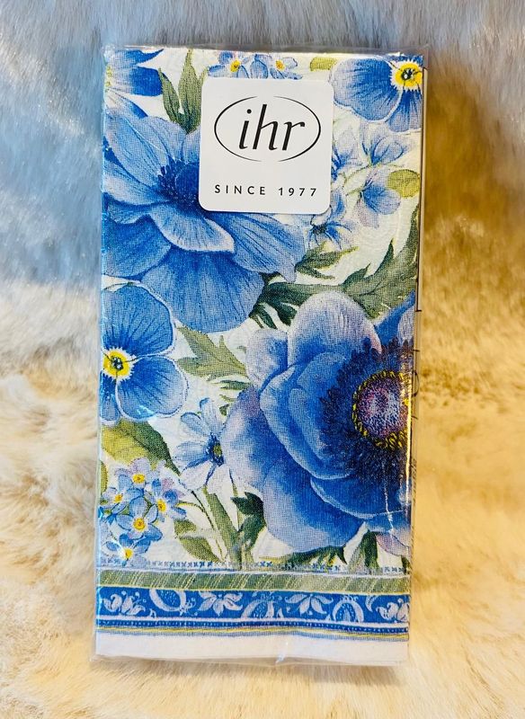 'Blue Flowers' Pocket Tissues
