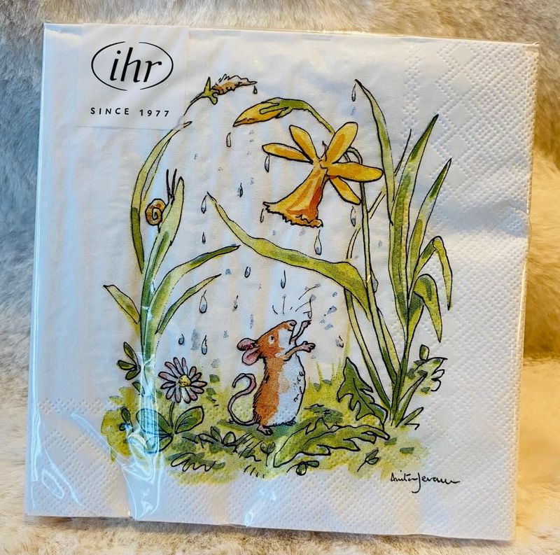 'Mouse & Daffodil' Lunch Napkins