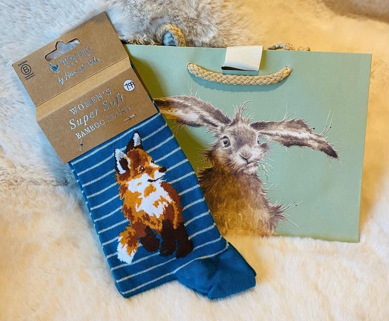 Wrendale 'Fox/Teal' Socks