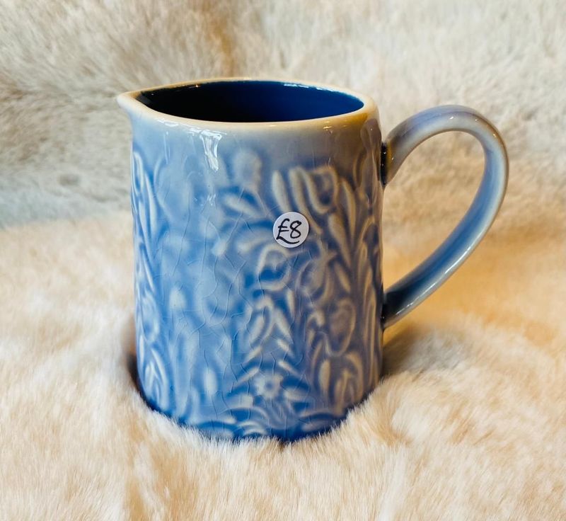 Blue 'Country Flowers' Jug (Sml)