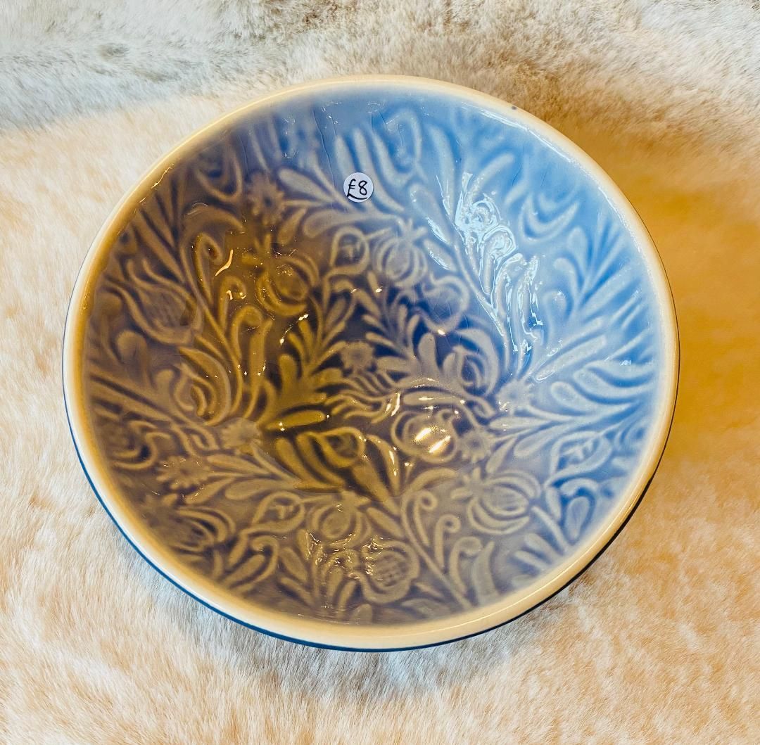Blue 'Country Flowers' Bowl