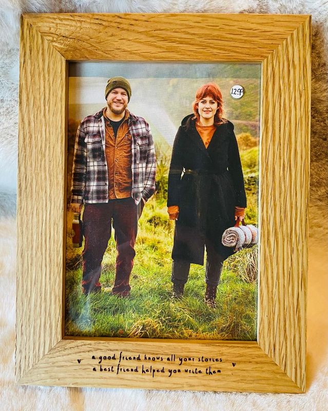 'Friend' Oak Photo Frame