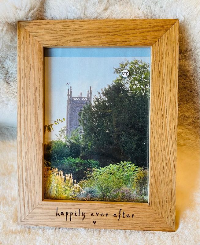 'Happily Ever After' Oak Photo Frame
