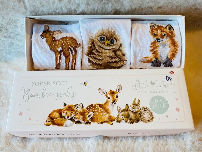 'Woodland' Pk/3 Baby Socks