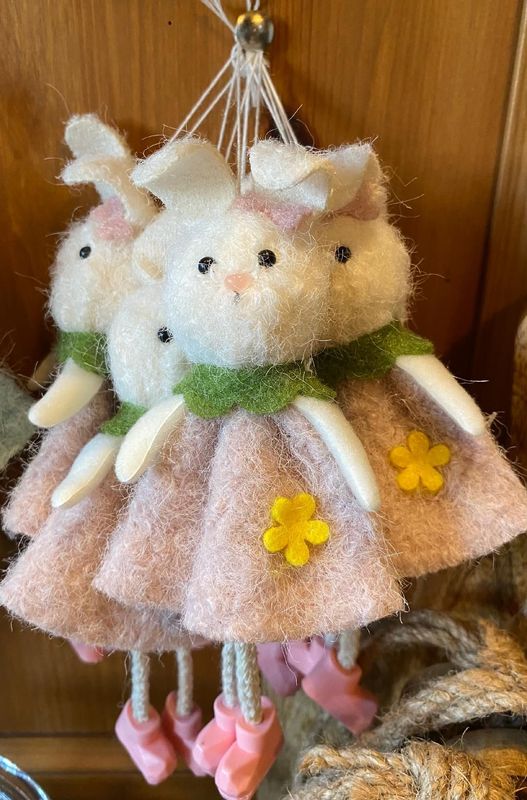 Pink 'Felt' Bunny Hanger