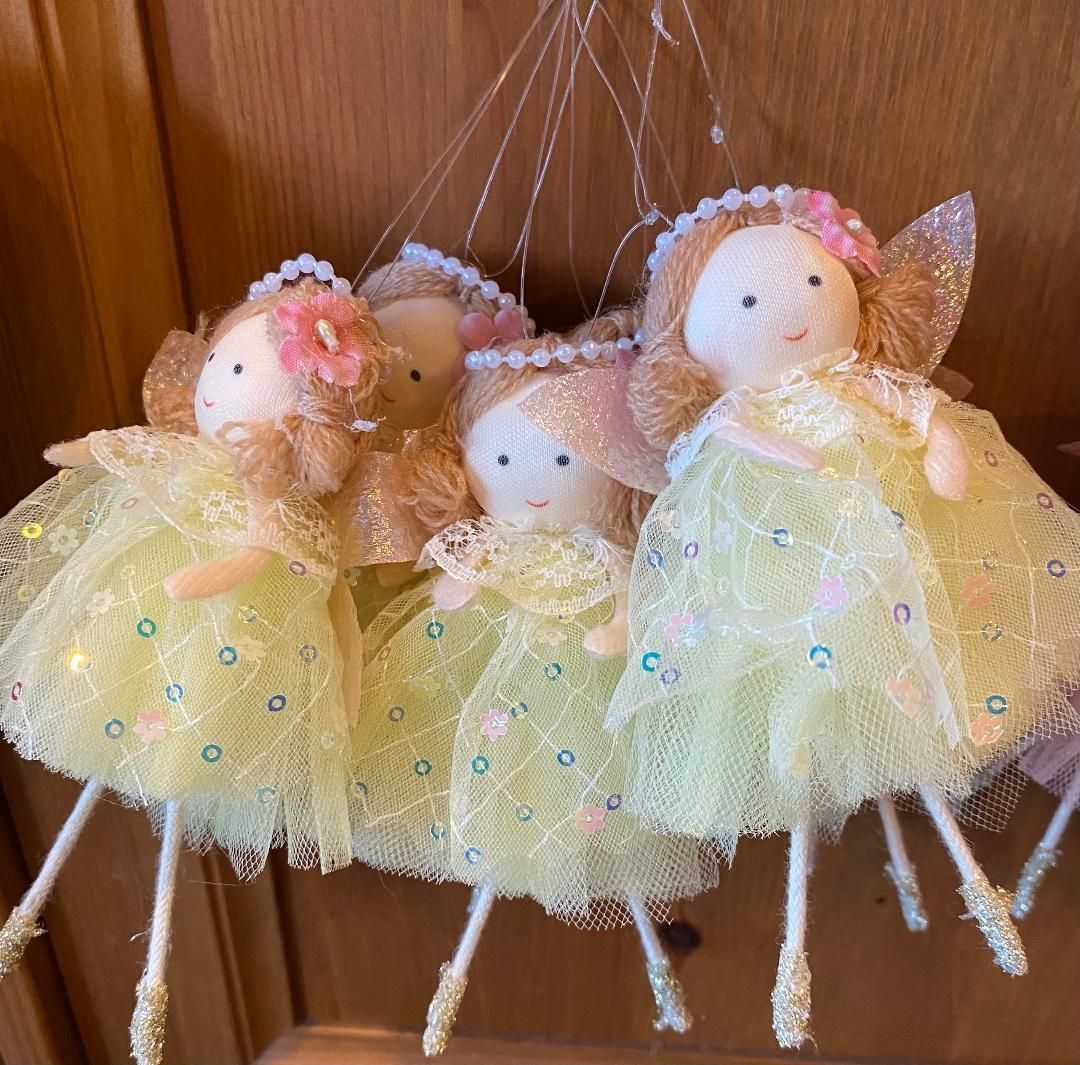 Yellow 'Sequin' Fairy Hanger