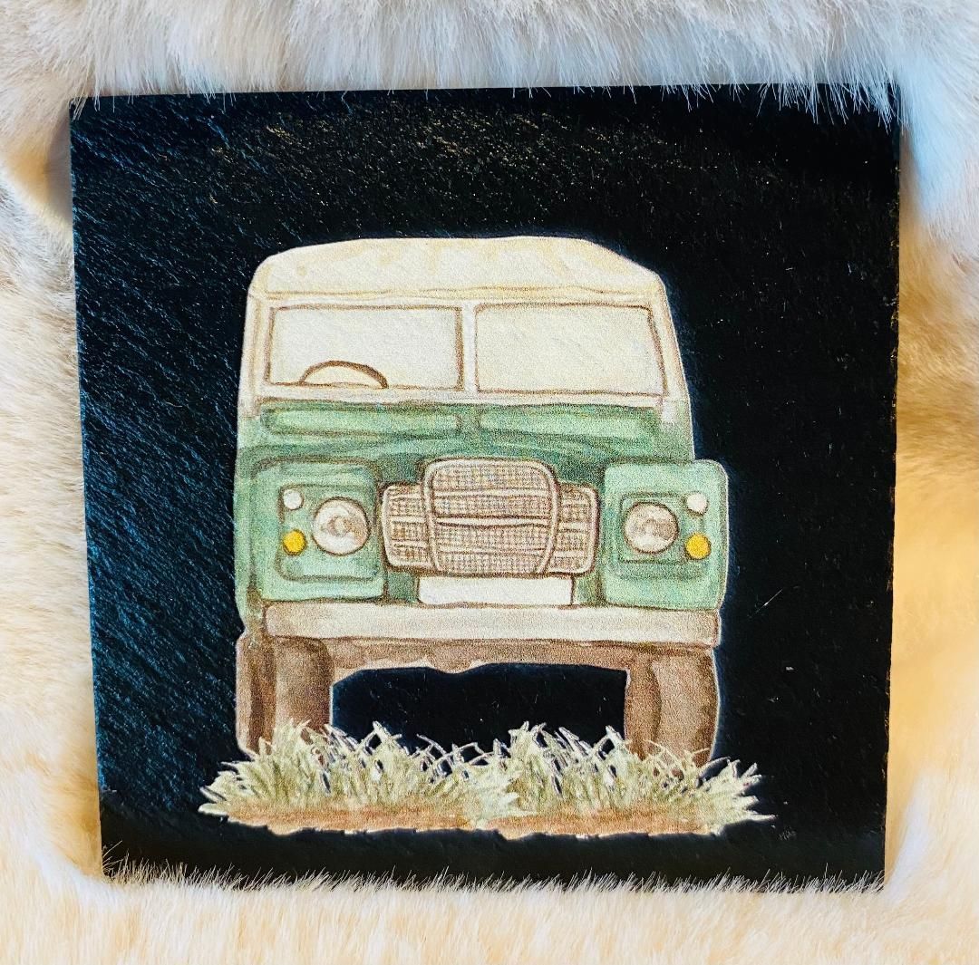 'Landrover' Slate Coaster (A)