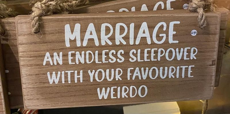 'Marriage/Weirdo' Plaque