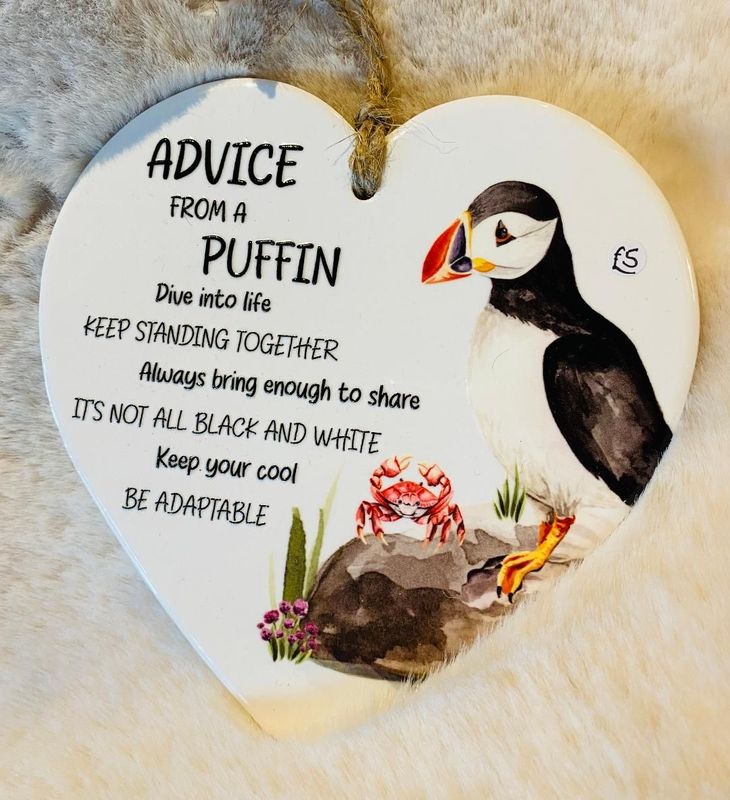 'Puffin' Ceramic Plaque