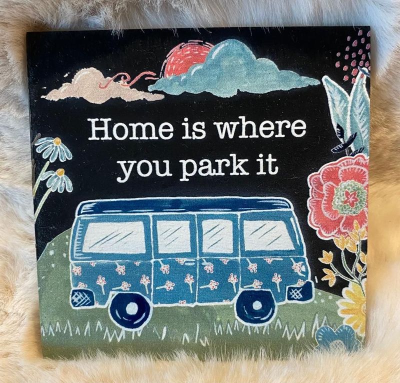 'Campervan' Slate Coaster (B)