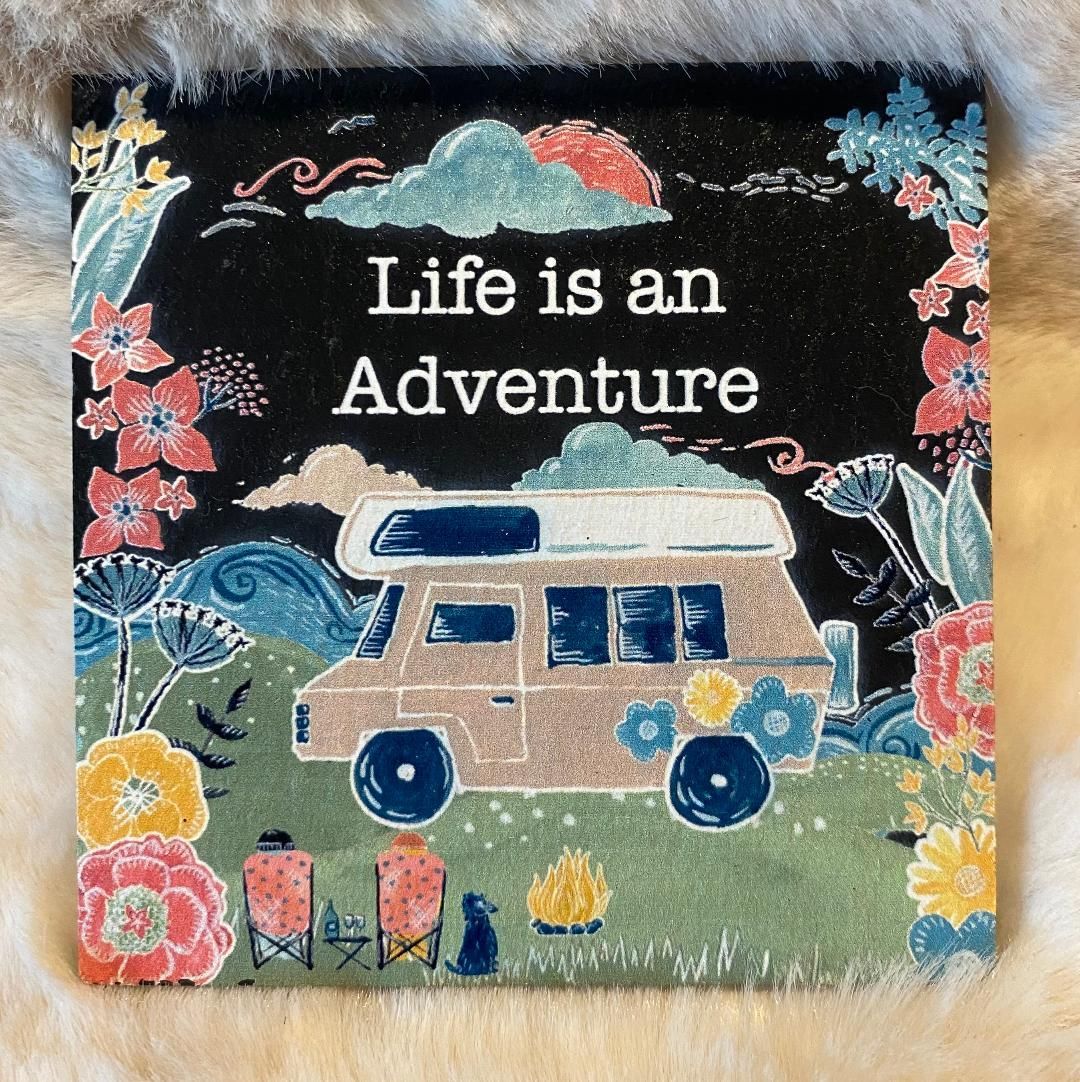 'Motorhome' Slate Coaster